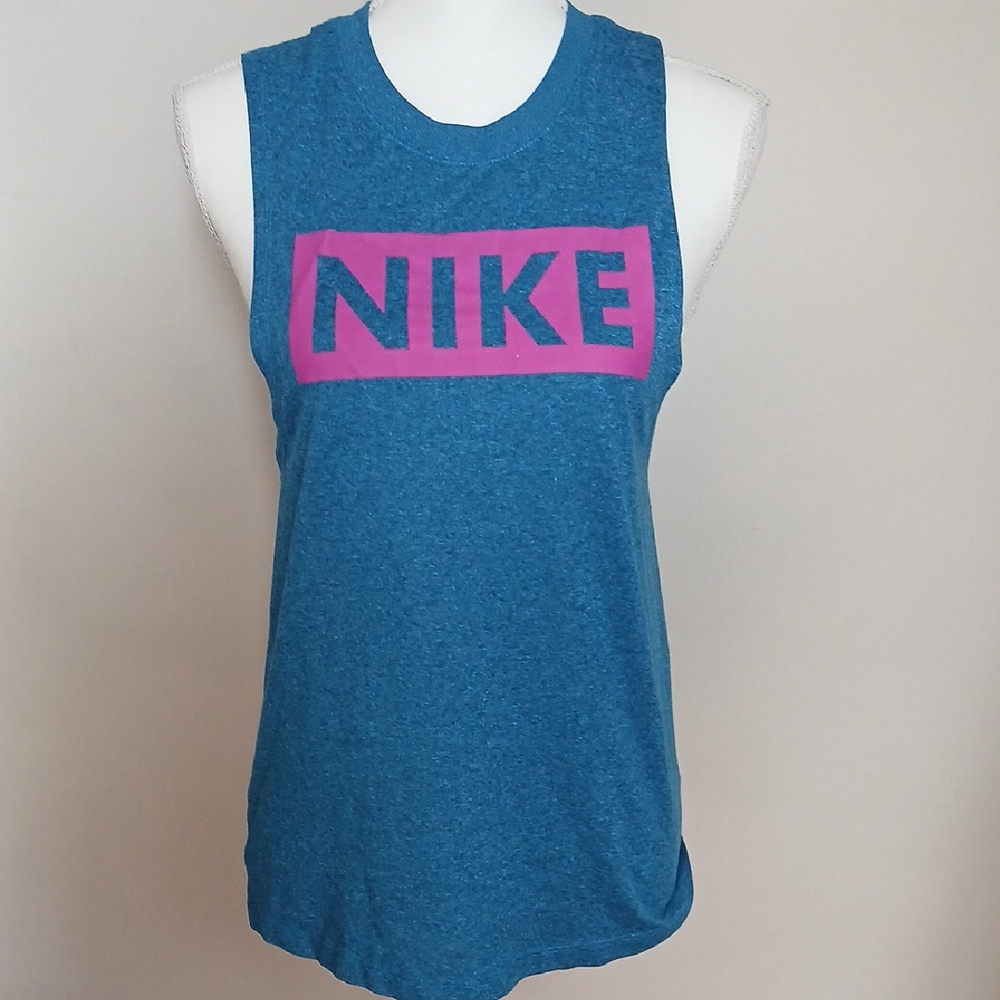 Nike Women's Teal and Pink Muscle Tee